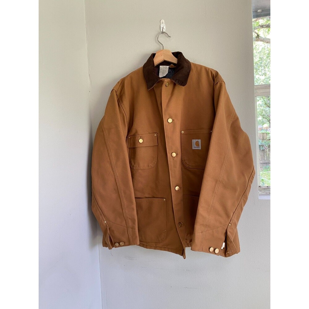 VTG Carhartt 6BLC Jacket Mens Size 44 Blanket Lined Barn Chore Coat USA Made